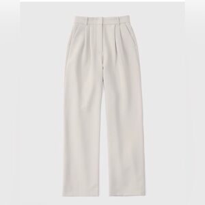 Abercrombie Light Taupe Sloane Tailored Wide Leg Pants XS